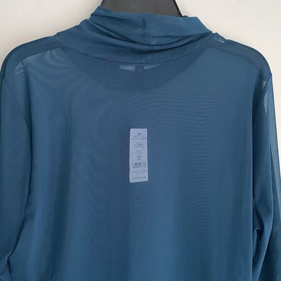 NEW White House Black Market Sheer Mesh Top Size M Teal Festival Whimsigoth - Picture 4 of 14